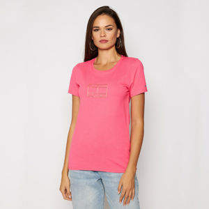 Tommy Jeans dámské růžové tričko Metallic - L (TIK)